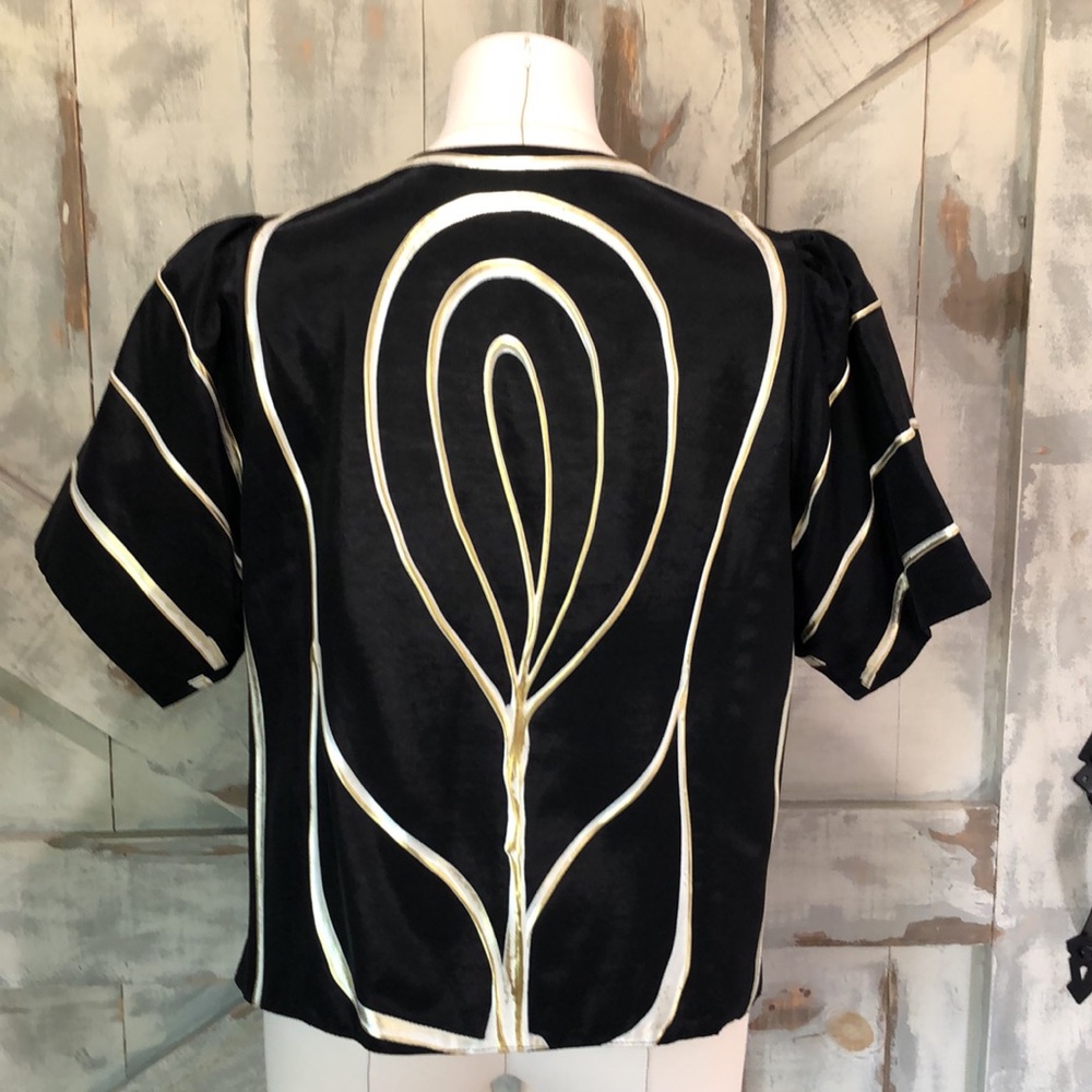 Vintage Terry+Toni hand painted bolero jacket